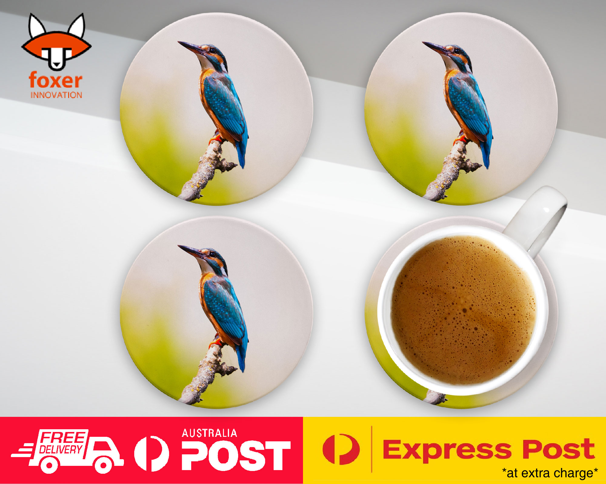 COASTER COFFEE DRINKING MAT|CUTE ADORABLE SMALL BIRD #20