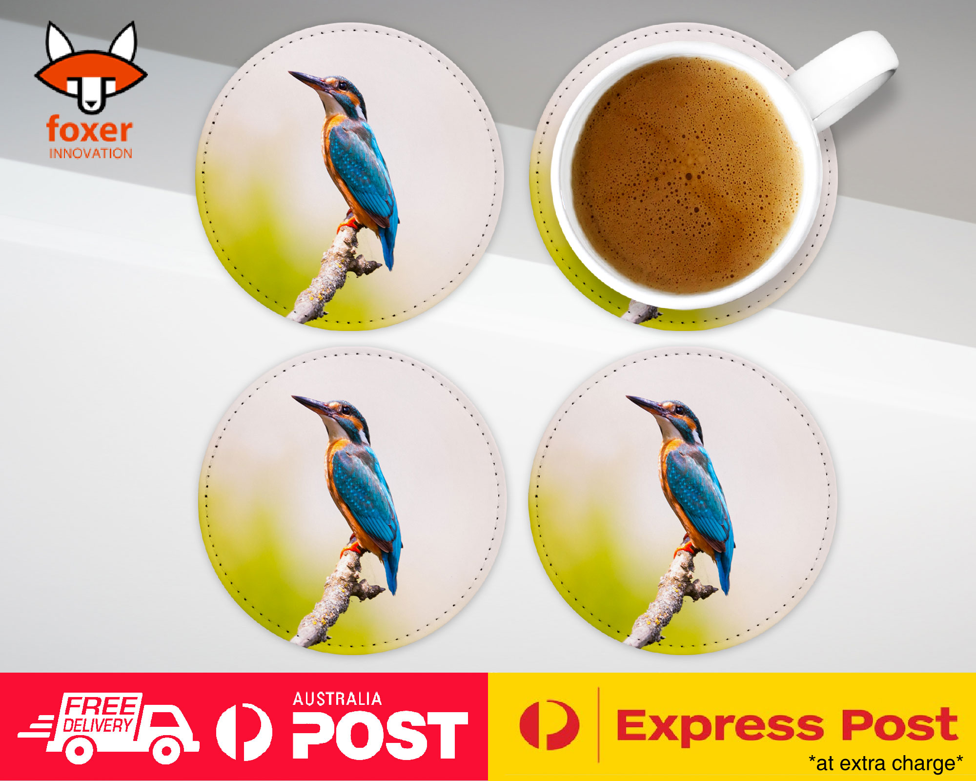 COASTER COFFEE DRINKING MAT|CUTE ADORABLE SMALL BIRD #20