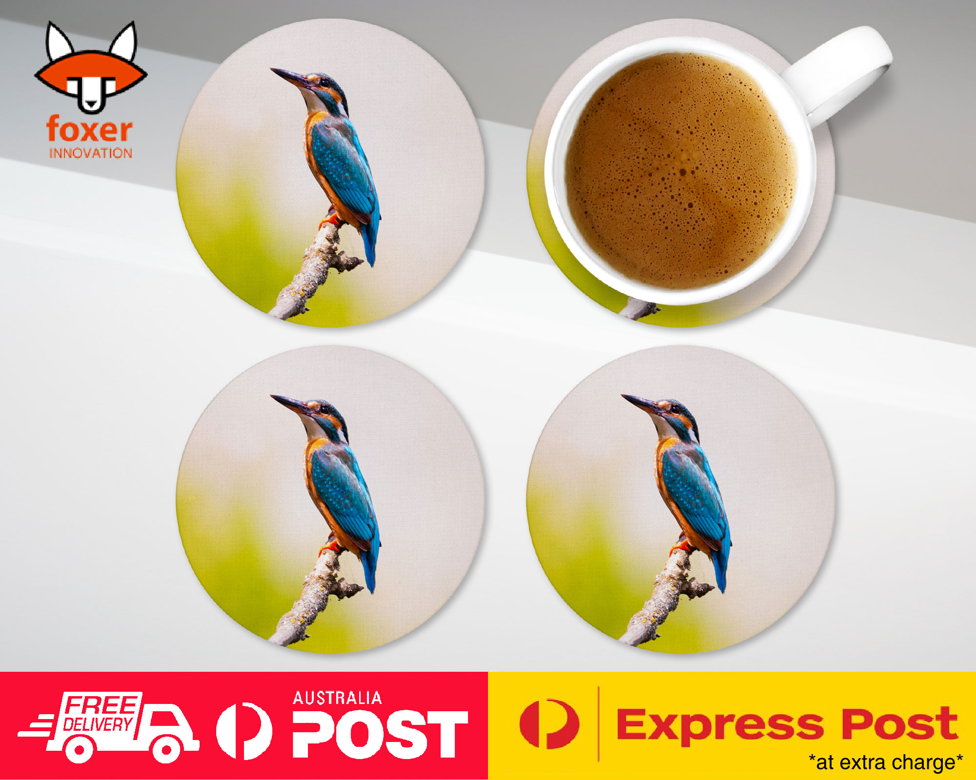 COASTER COFFEE DRINKING MAT|CUTE ADORABLE SMALL BIRD #20