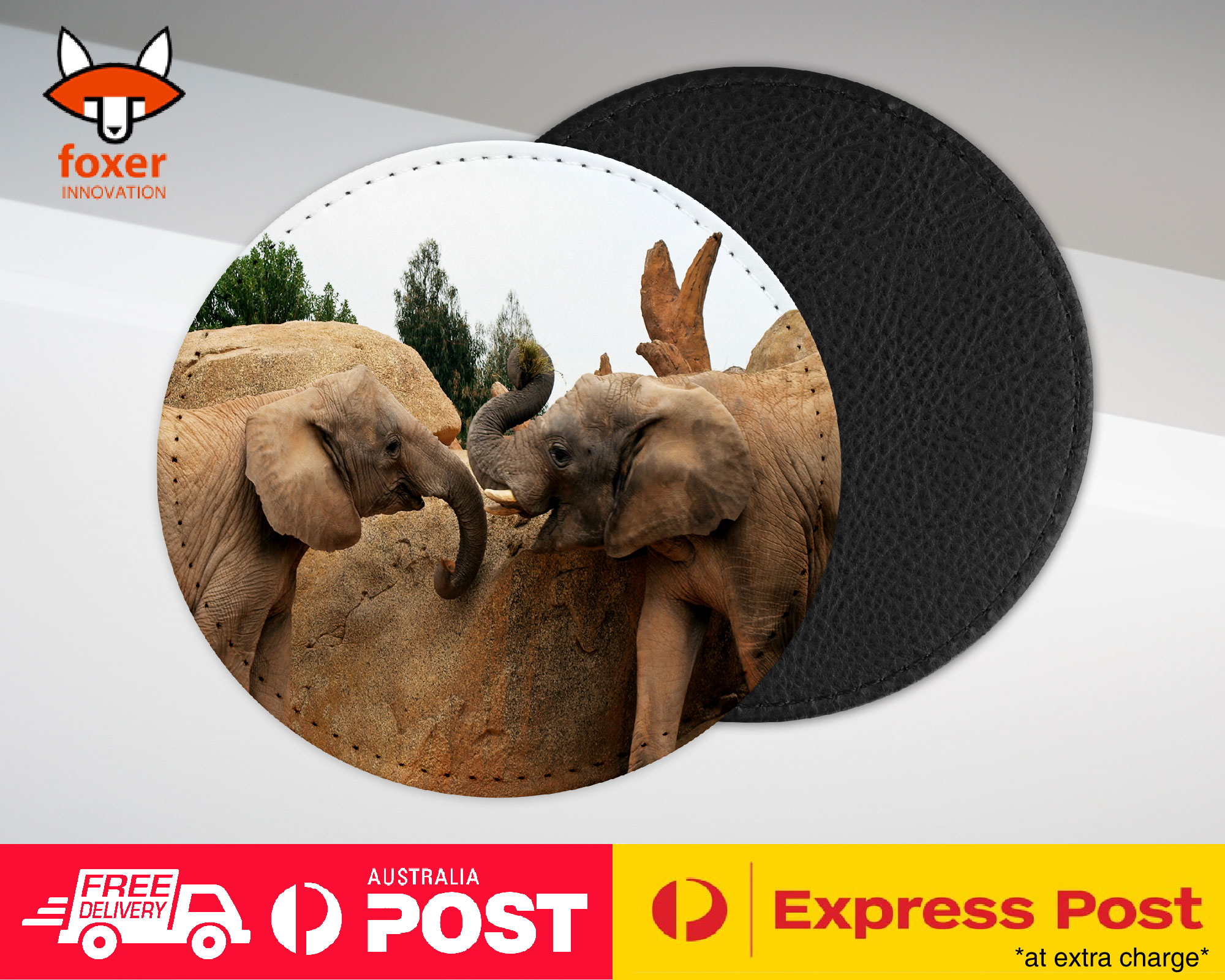 COASTER COFFEE DRINKING MAT|CUTE ADORABLE ELEPHANT ANIMAL #17