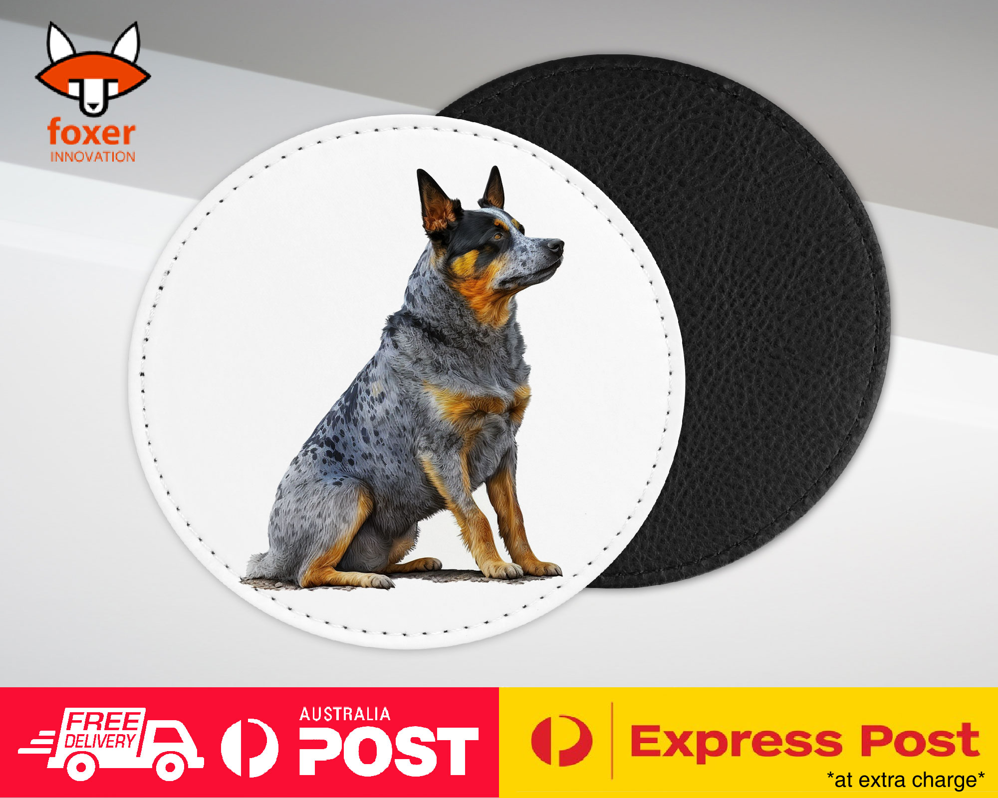 COASTER DRINKING PLACEMAT MAT|AUSTRALIAN CATTLE DOG PUPPY WATERCOLOR ART #1 - Picture 7 of 73