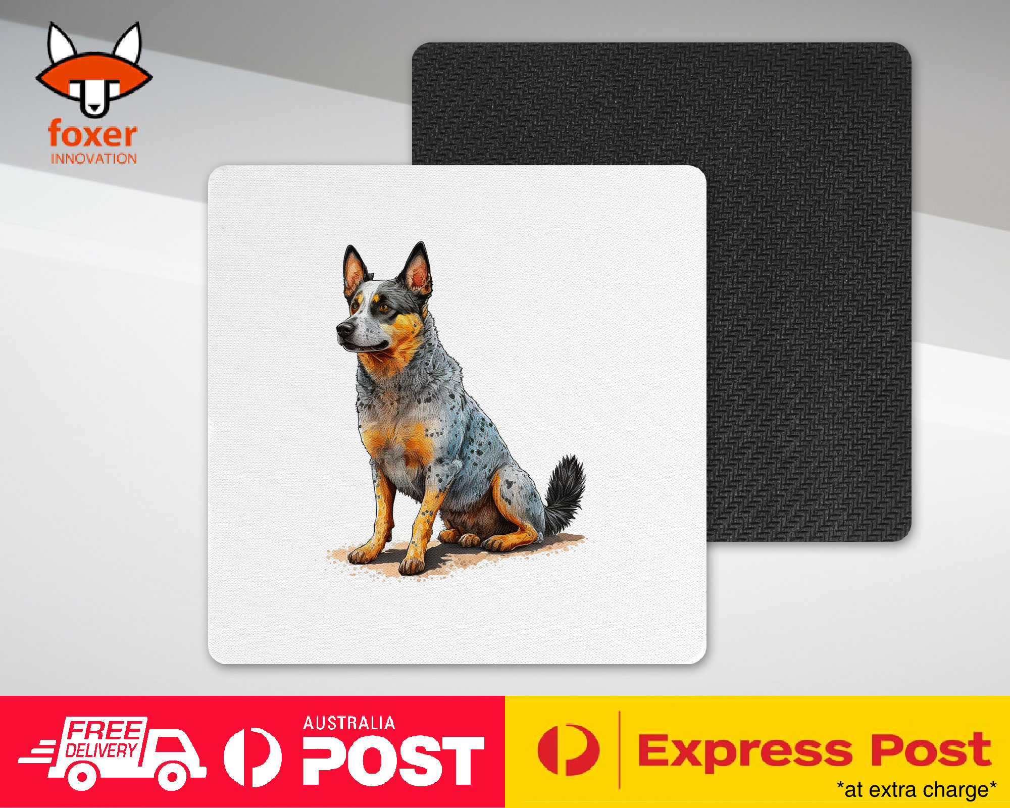 COASTER DRINKING PLACEMAT MAT|AUSTRALIAN CATTLE DOG PUPPY WATERCOLOR ART #1 - Picture 12 of 73
