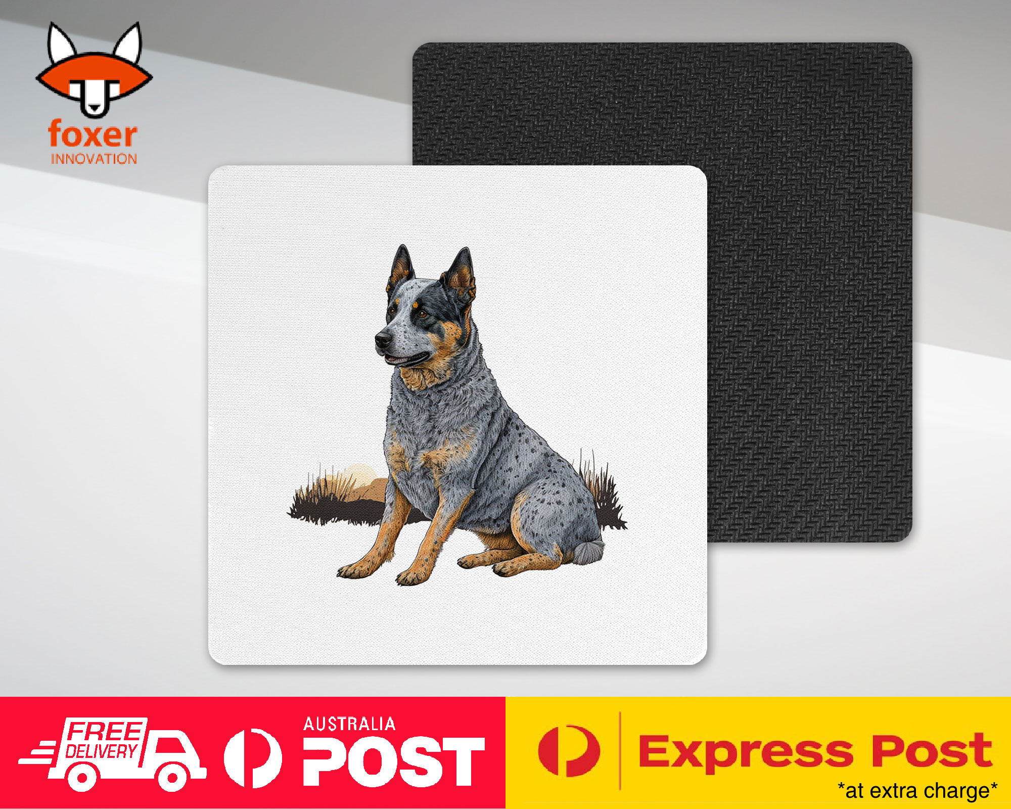 COASTER DRINKING PLACEMAT MAT|AUSTRALIAN CATTLE DOG PUPPY WATERCOLOR ART #1 - Picture 20 of 73