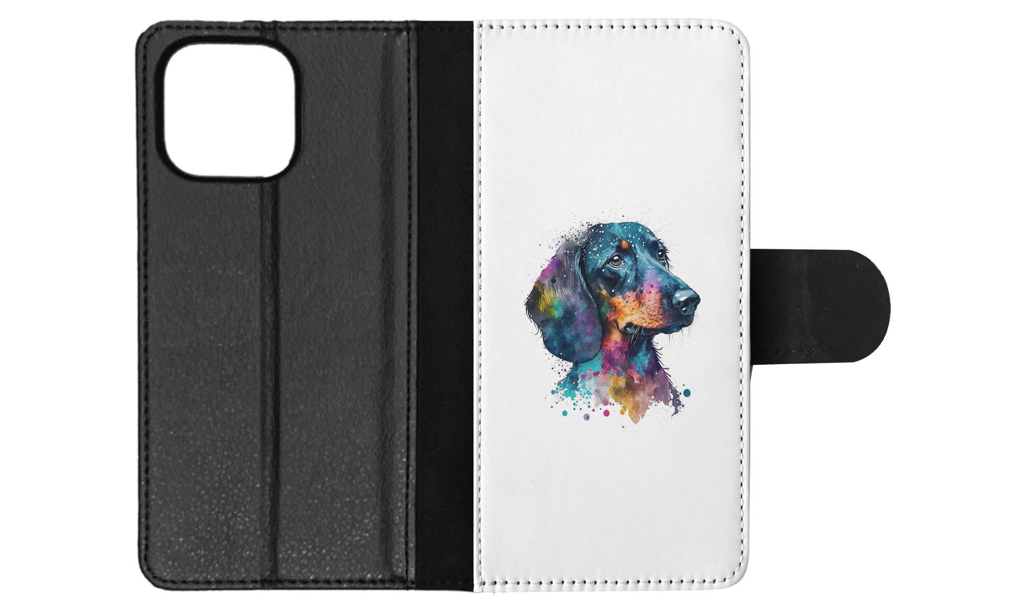 FLIP CASE FOR APPLE IPHONE|DACHSHUND DOG PUPPY CANINE WATERCOLOR ART #1 - Picture 7 of 64