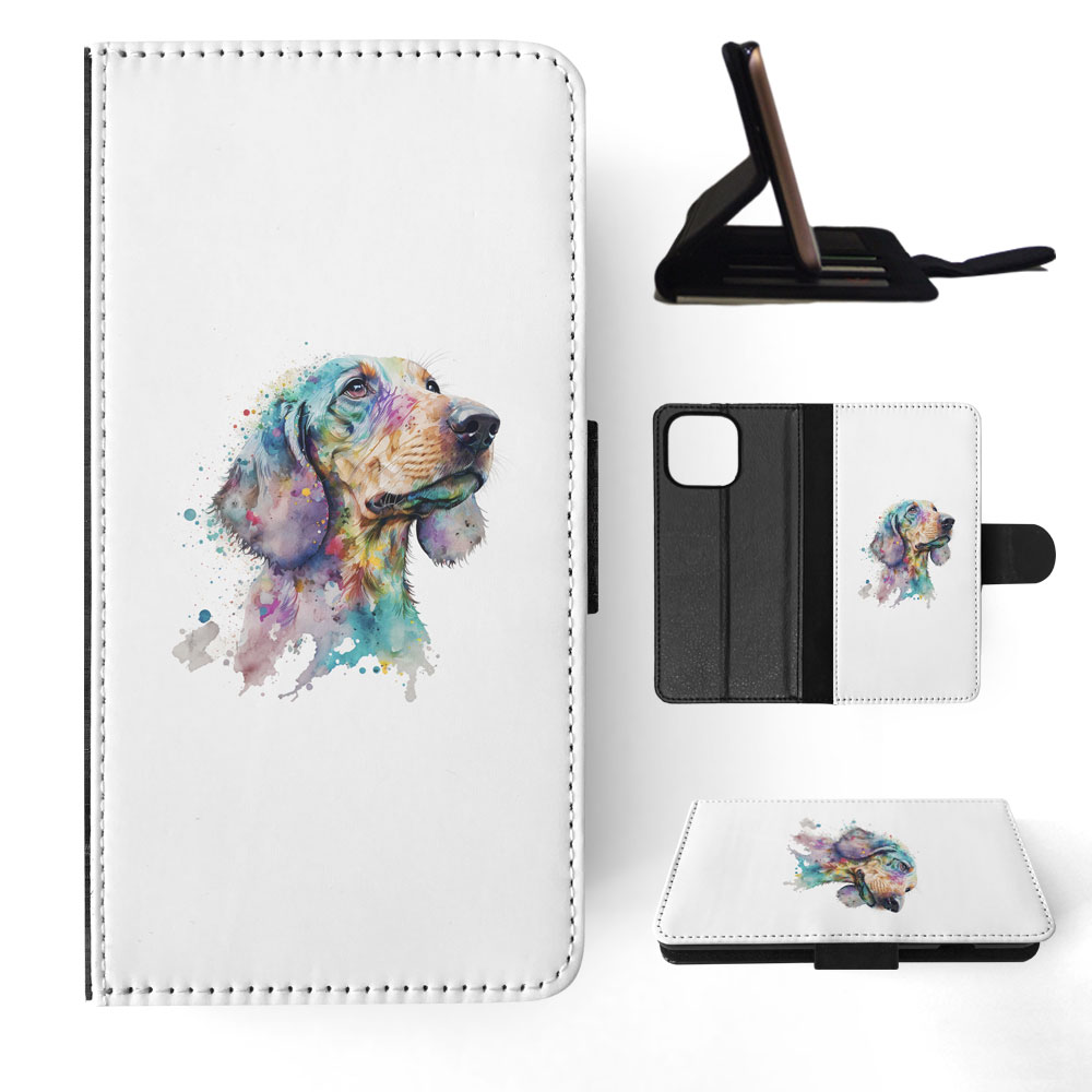 FLIP CASE FOR APPLE IPHONE|DACHSHUND DOG PUPPY CANINE WATERCOLOR ART #1 - Picture 9 of 64