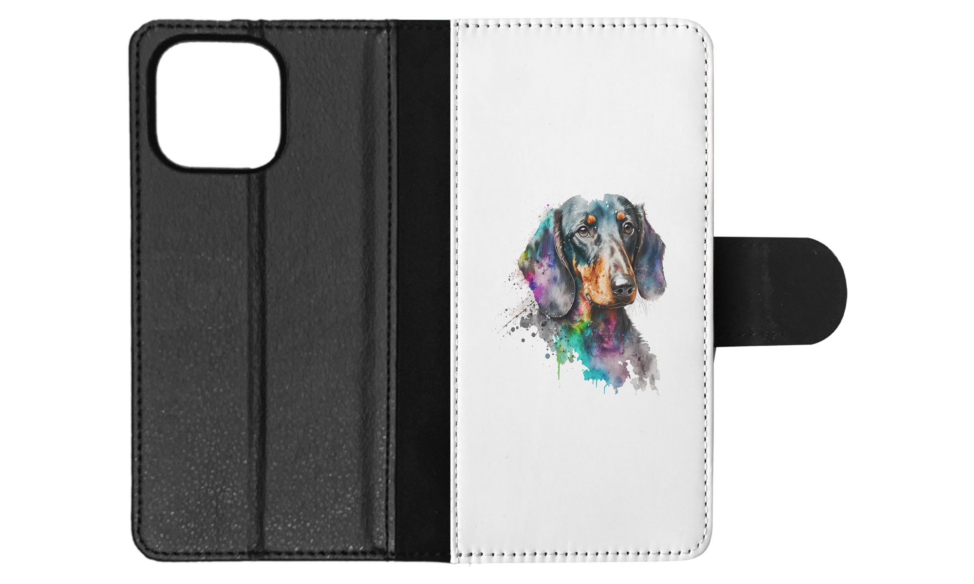 FLIP CASE FOR APPLE IPHONE|DACHSHUND DOG PUPPY CANINE WATERCOLOR ART #1 - Picture 21 of 64