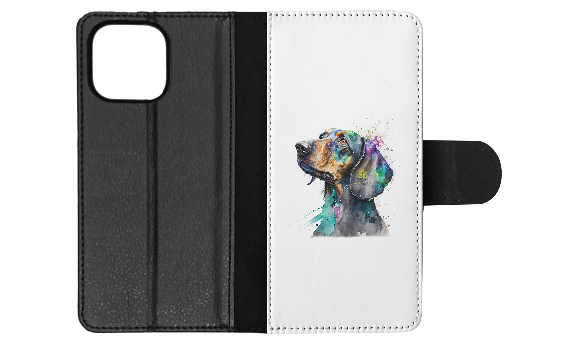 FLIP CASE FOR APPLE IPHONE|DACHSHUND DOG PUPPY CANINE WATERCOLOR ART #1 - Picture 28 of 64