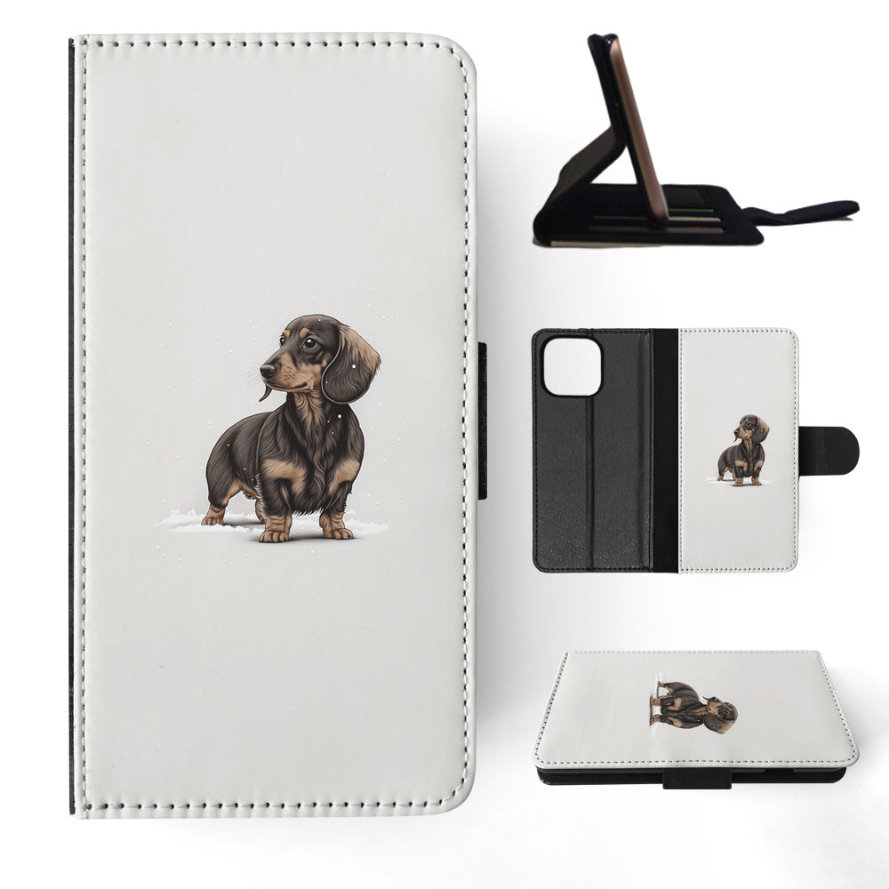 FLIP CASE FOR APPLE IPHONE|DACHSHUND DOG PUPPY CANINE WATERCOLOR ART #1 - Picture 51 of 64