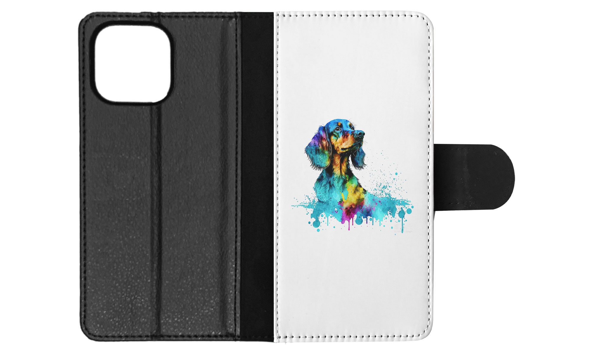 FLIP CASE FOR APPLE IPHONE|DACHSHUND DOG PUPPY CANINE WATERCOLOR ART #1 - Picture 63 of 64
