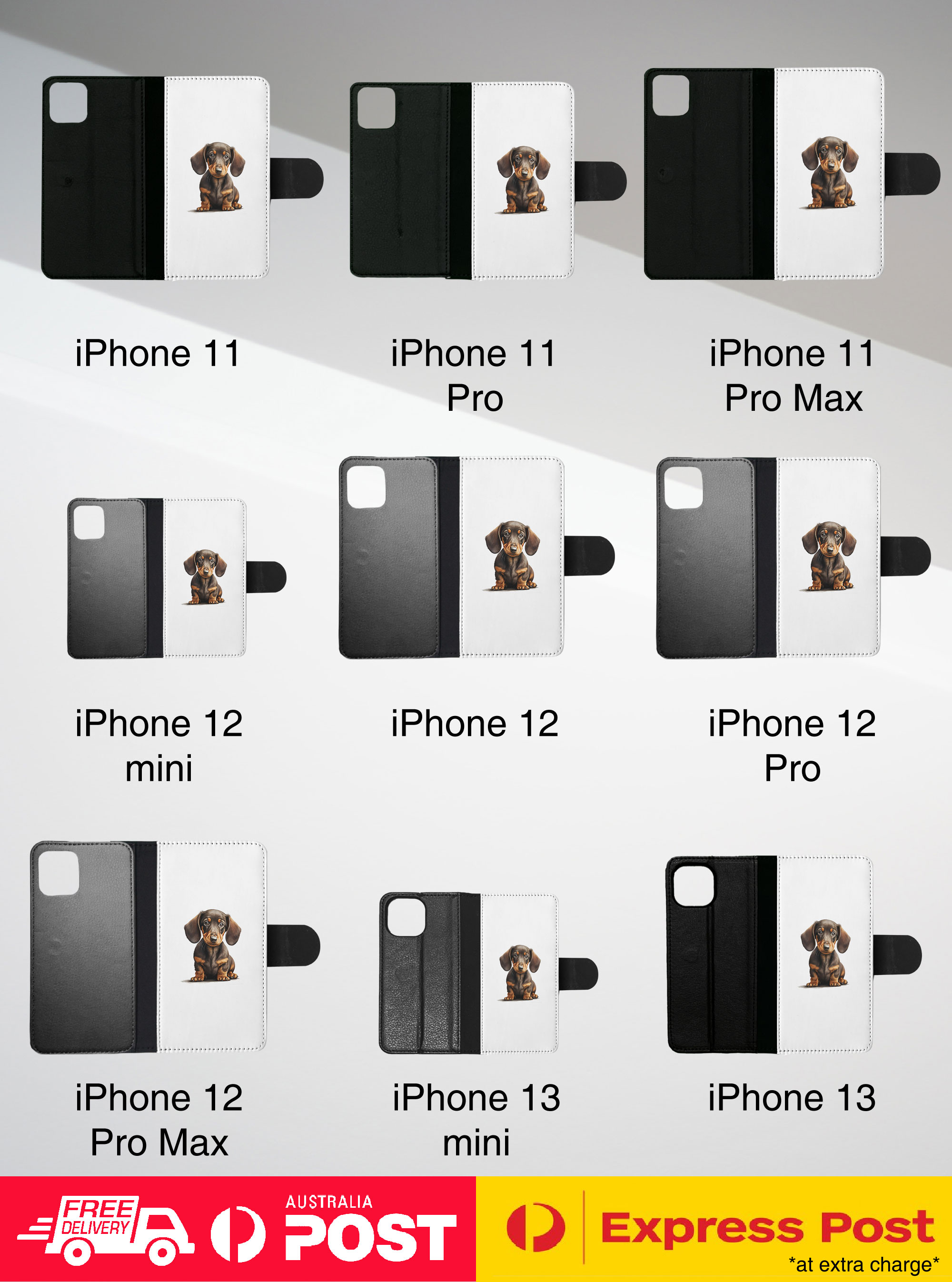 FLIP CASE FOR APPLE IPHONE|DACHSHUND DOG PUPPY CANINE WATERCOLOR ART #1 - Picture 45 of 64