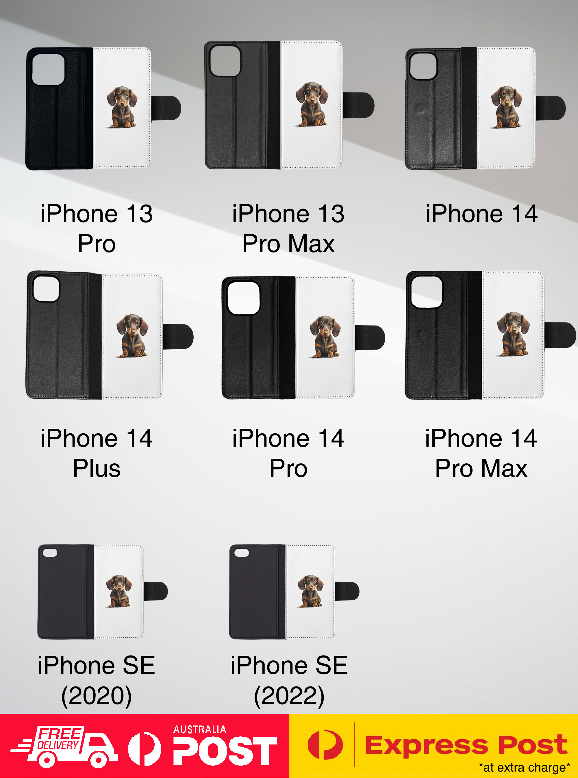 FLIP CASE FOR APPLE IPHONE|DACHSHUND DOG PUPPY CANINE WATERCOLOR ART #1 - Picture 46 of 64