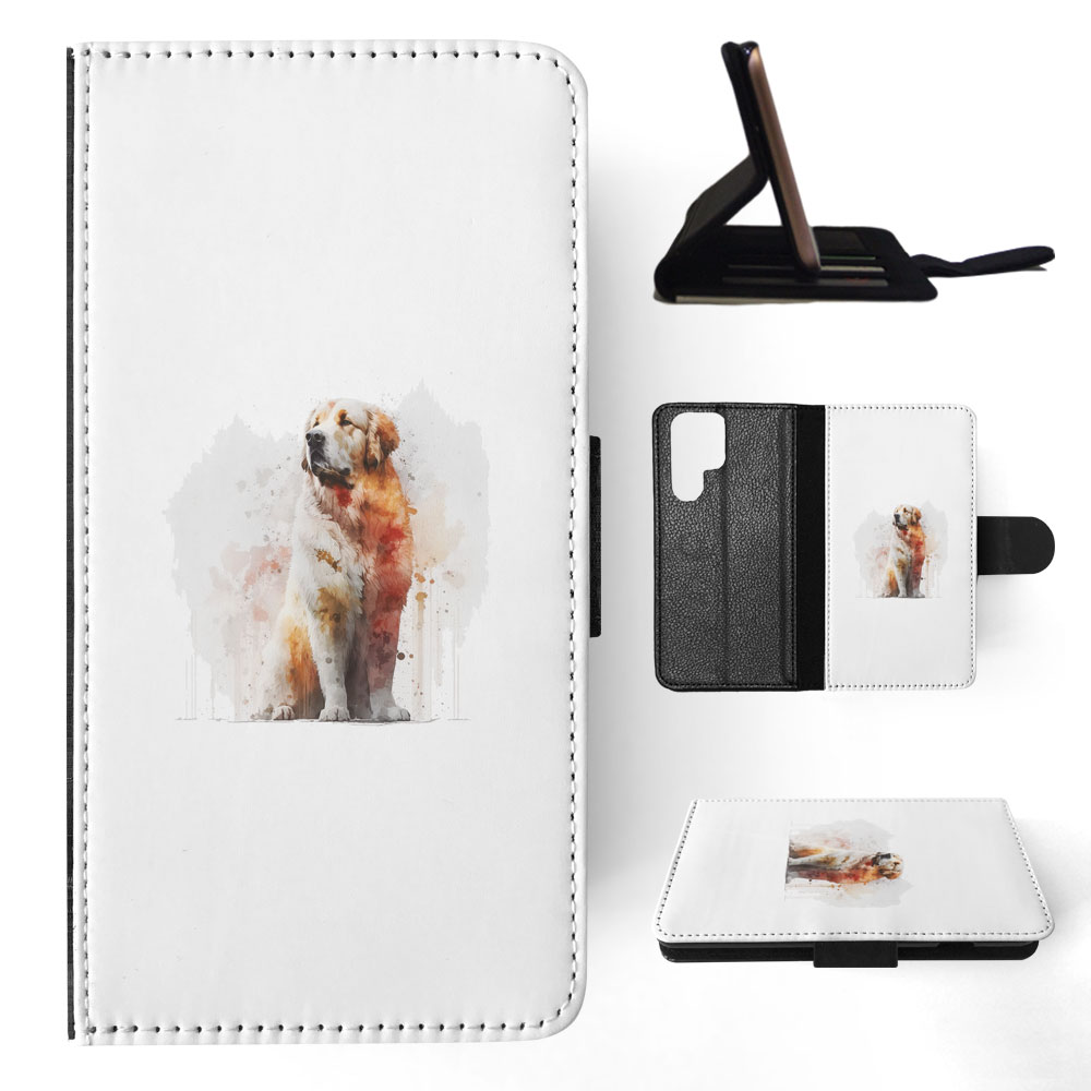 FUNDA ABATIBLE PARA SAMSUNG GALAXY|PIRENAICO PERRO DE MONTAÑA CACHORRO ACUARELA ART #1 - Imagen 30 de 64