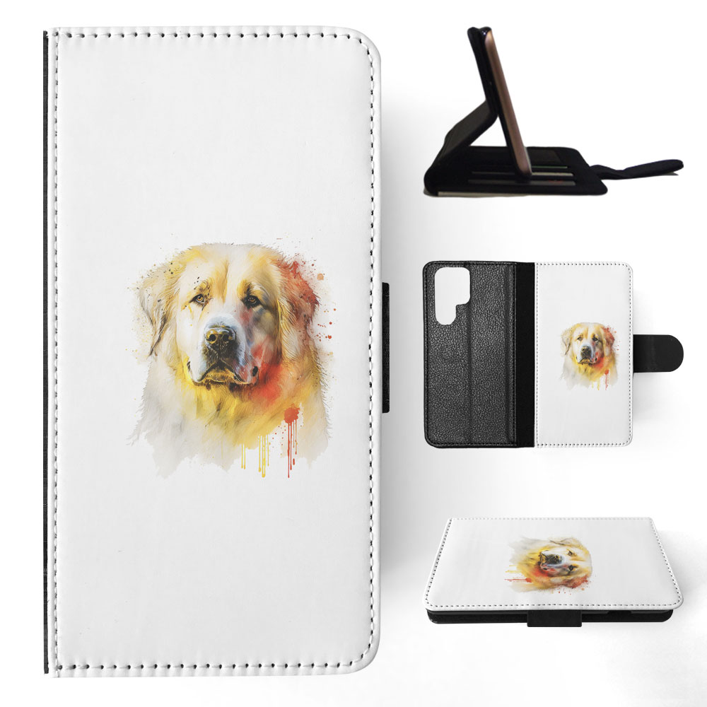 FUNDA ABATIBLE PARA SAMSUNG GALAXY|PIRENAICO PERRO DE MONTAÑA CACHORRO ACUARELA ART #1 - Imagen 37 de 64