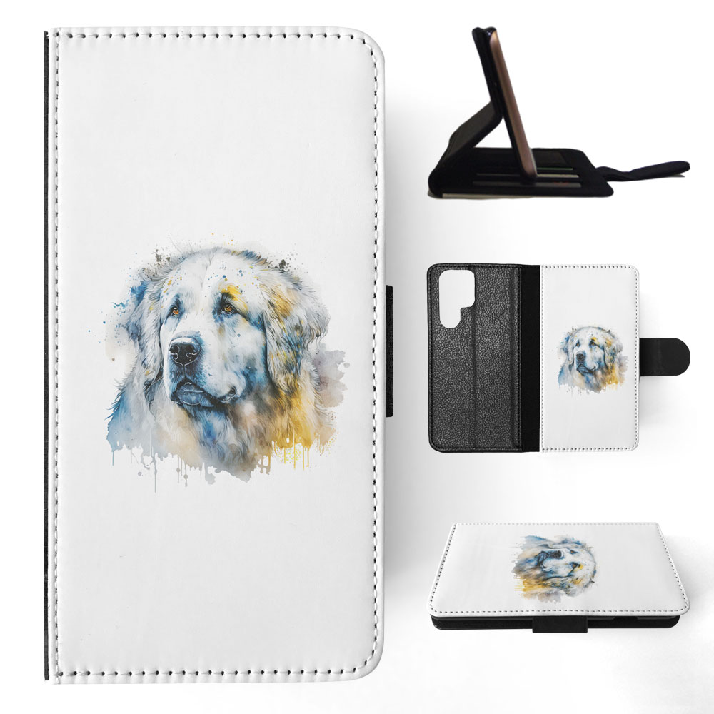 FUNDA ABATIBLE PARA SAMSUNG GALAXY|PIRENAICO PERRO DE MONTAÑA CACHORRO ACUARELA ART #1 - Imagen 51 de 64