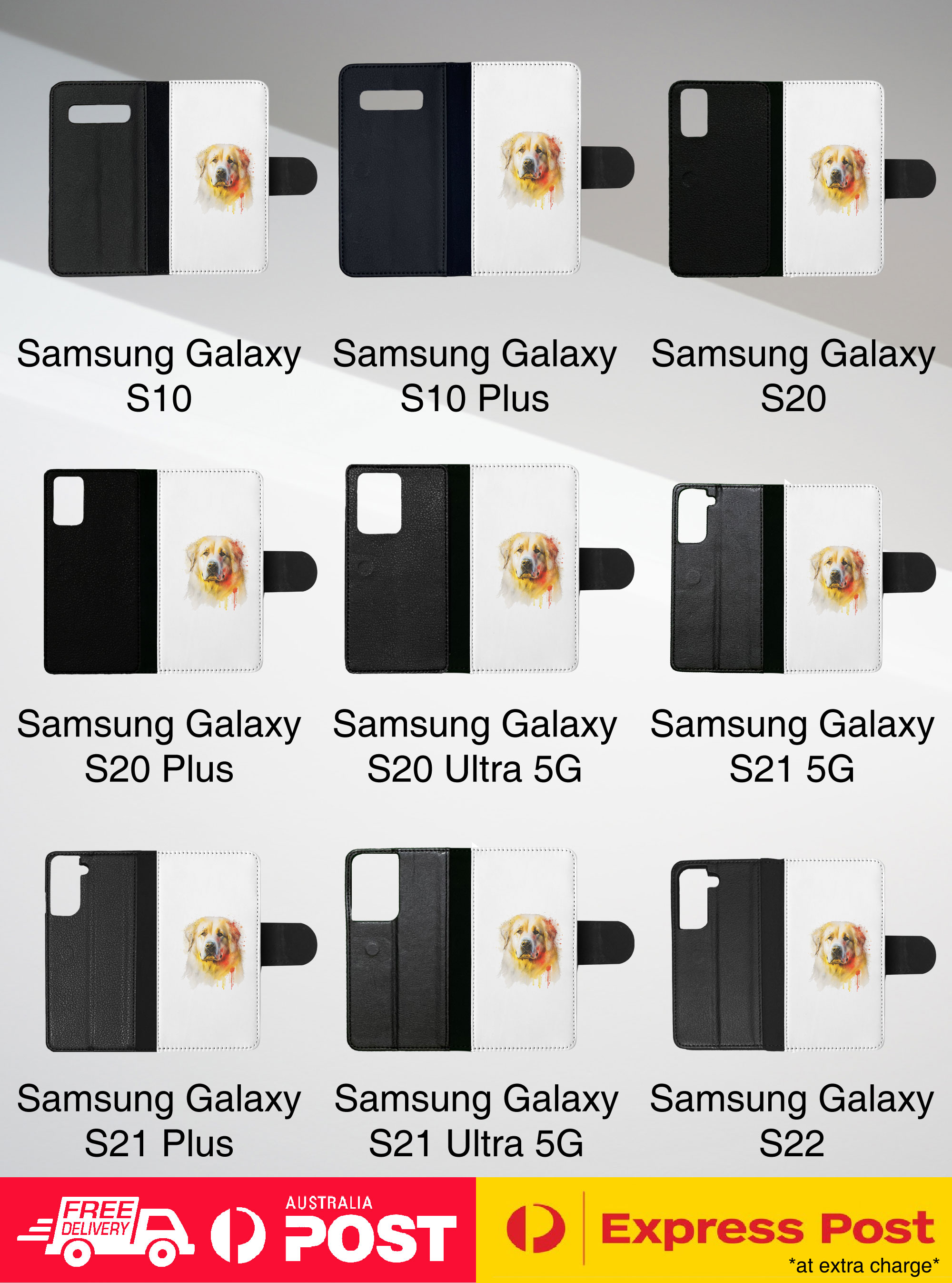 FUNDA ABATIBLE PARA SAMSUNG GALAXY|PIRENAICO PERRO DE MONTAÑA CACHORRO ACUARELA ART #1 - Imagen 38 de 64