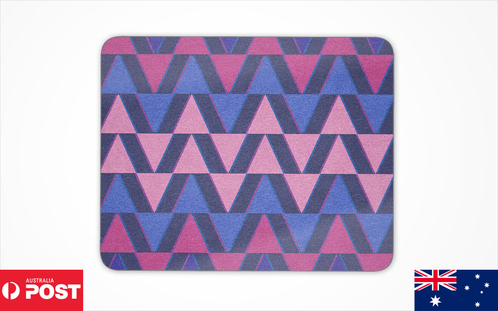 MOUSE PAD DESK MAT ANTI-SLIP|COLORFUL GEOMETRIC TRIANGLE TRIANGLUAR PATTERN #2 - Picture 5 of 28