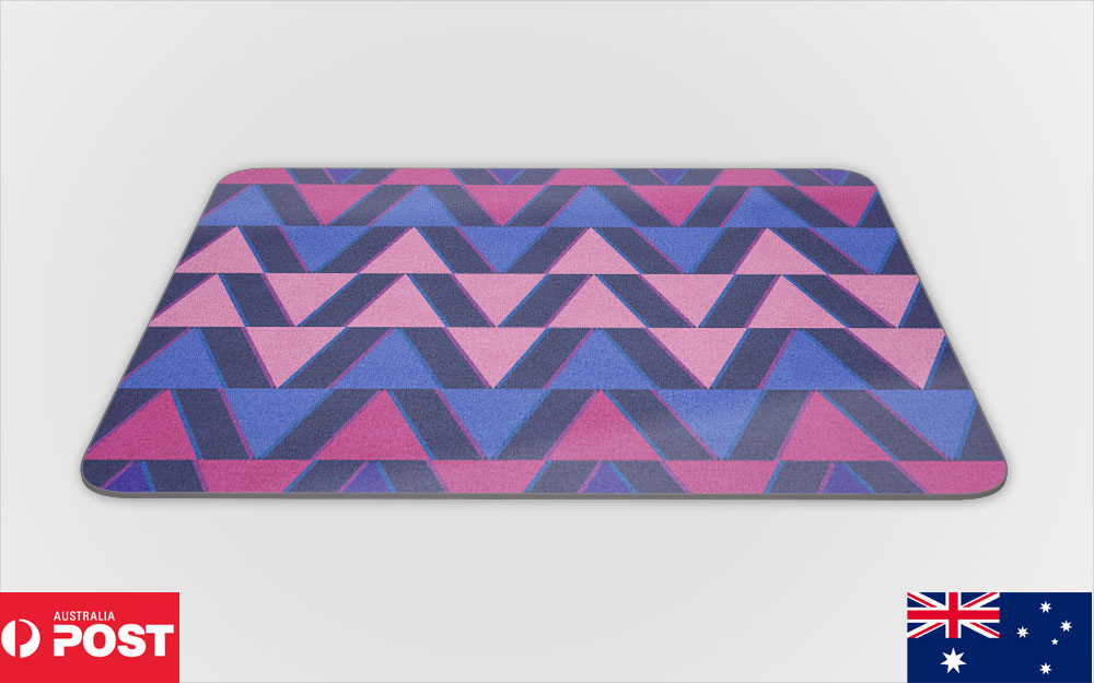 MOUSE PAD DESK MAT ANTI-SLIP|COLORFUL GEOMETRIC TRIANGLE TRIANGLUAR PATTERN #2 - Picture 6 of 28