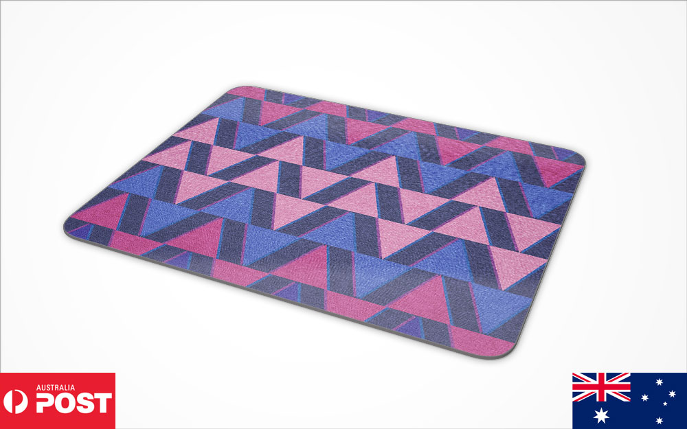 MOUSE PAD DESK MAT ANTI-SLIP|COLORFUL GEOMETRIC TRIANGLE TRIANGLUAR PATTERN #2 - Picture 7 of 28