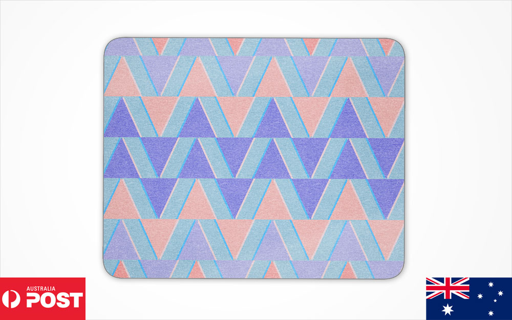 MOUSE PAD DESK MAT ANTI-SLIP|COLORFUL GEOMETRIC TRIANGLE TRIANGLUAR PATTERN #2 - Picture 8 of 28