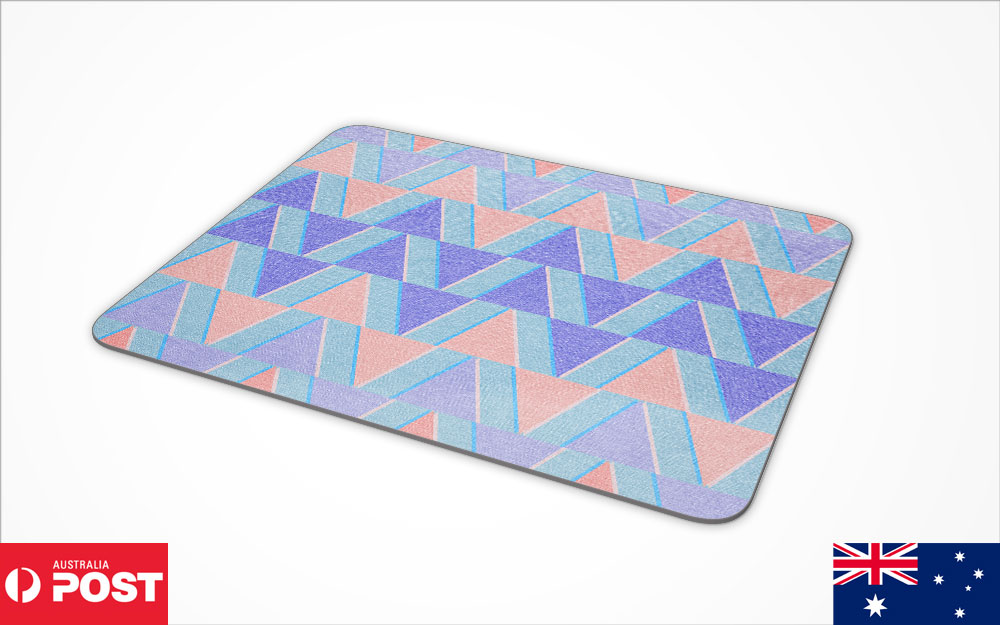 MOUSE PAD DESK MAT ANTI-SLIP|COLORFUL GEOMETRIC TRIANGLE TRIANGLUAR PATTERN #2 - Picture 10 of 28