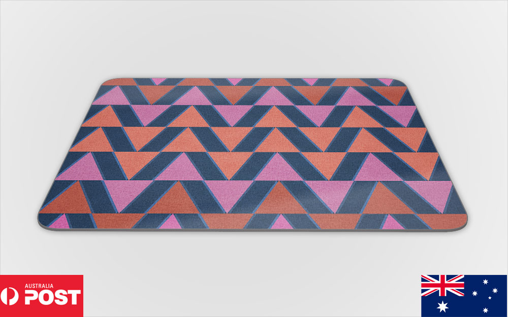 MOUSE PAD DESK MAT ANTI-SLIP|COLORFUL GEOMETRIC TRIANGLE TRIANGLUAR PATTERN #2 - Picture 12 of 28