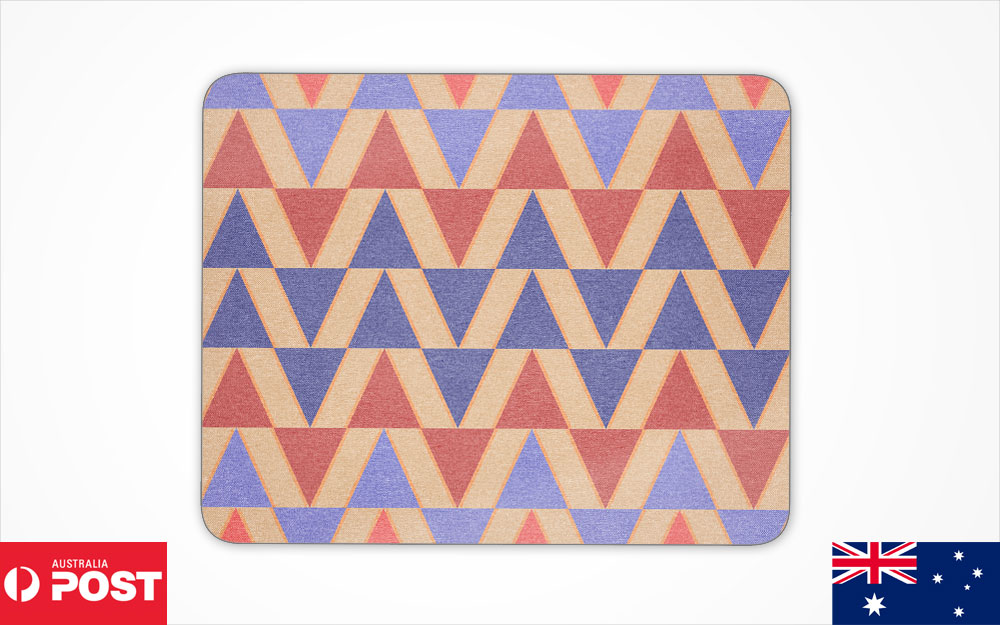 MOUSE PAD DESK MAT ANTI-SLIP|COLORFUL GEOMETRIC TRIANGLE TRIANGLUAR PATTERN #2 - Picture 14 of 28