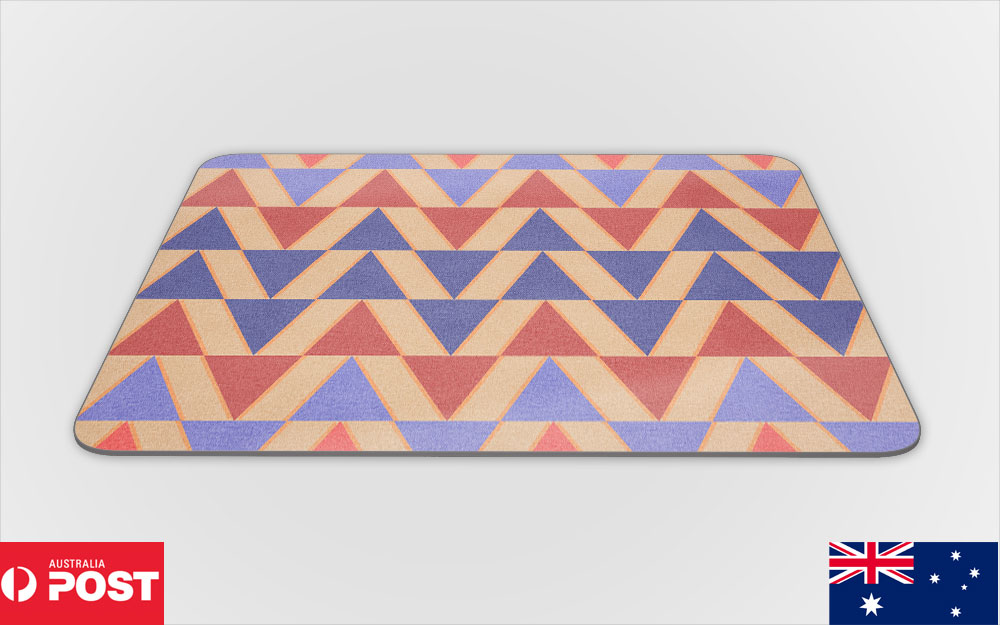 MOUSE PAD DESK MAT ANTI-SLIP|COLORFUL GEOMETRIC TRIANGLE TRIANGLUAR PATTERN #2 - Picture 15 of 28