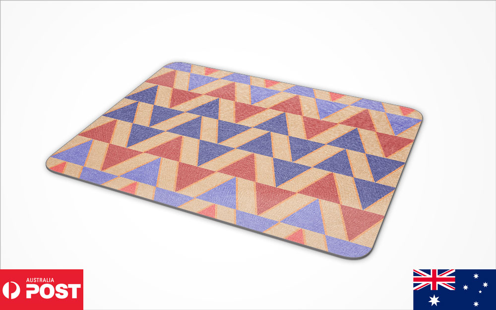 MOUSE PAD DESK MAT ANTI-SLIP|COLORFUL GEOMETRIC TRIANGLE TRIANGLUAR PATTERN #2 - Picture 16 of 28