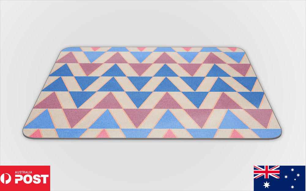 MOUSE PAD DESK MAT ANTI-SLIP|COLORFUL GEOMETRIC TRIANGLE TRIANGLUAR PATTERN #2 - Picture 18 of 28
