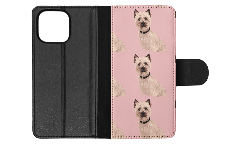 FLIP CASE FOR APPLE IPHONE|CUTE CAIRN TERRIER PUPPY DOG CANINE PATTERN #A1 - Picture 21 of 41