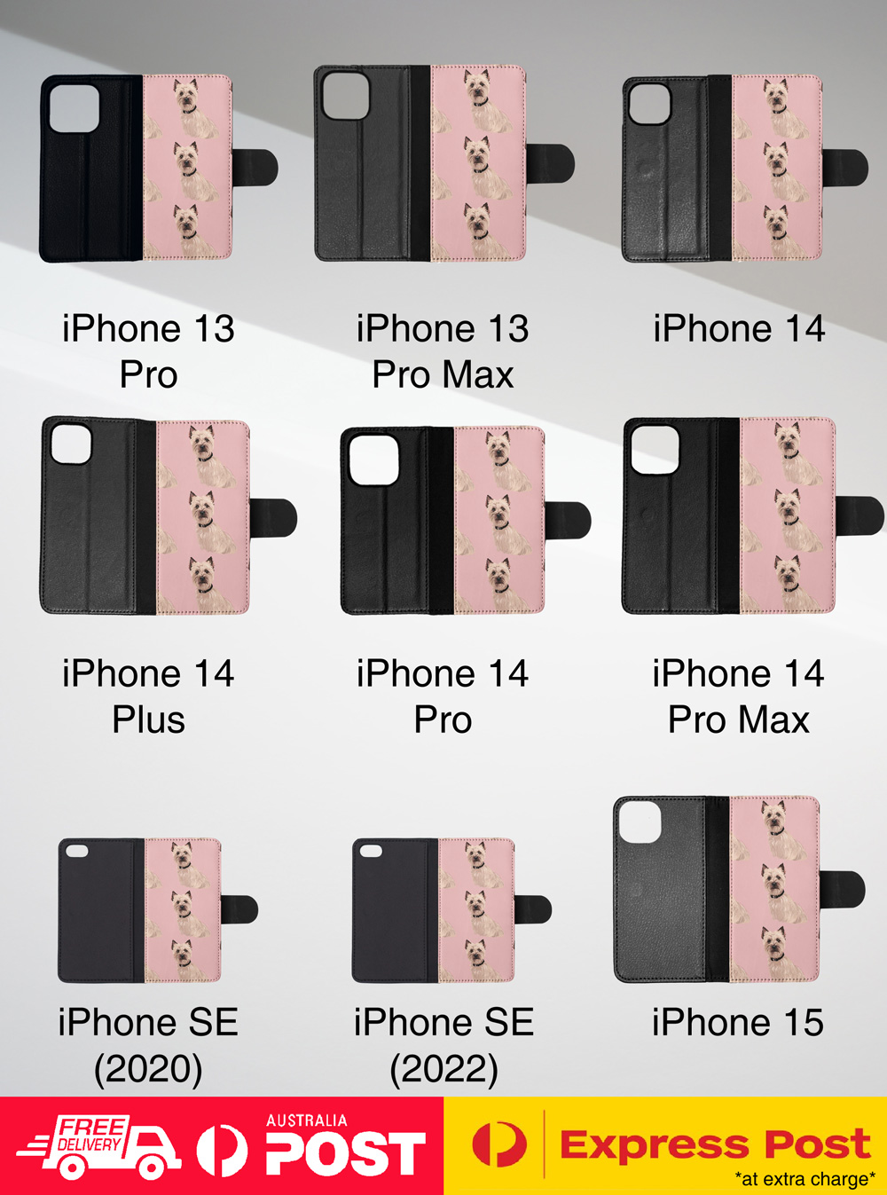 FLIP CASE FOR APPLE IPHONE|CUTE CAIRN TERRIER PUPPY DOG CANINE PATTERN #A1 - Picture 24 of 41