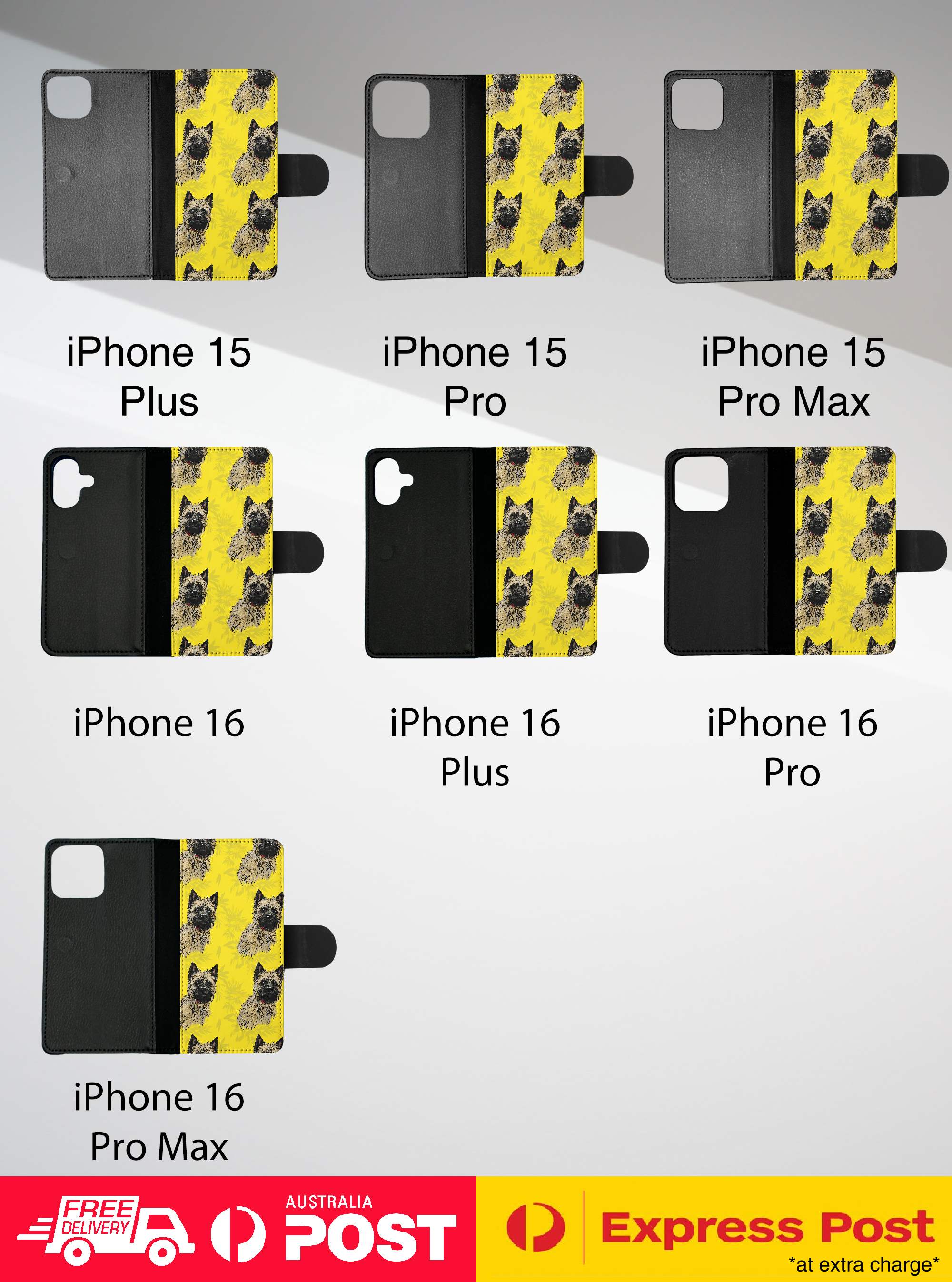 FLIP CASE FOR APPLE IPHONE|CUTE CAIRN TERRIER PUPPY DOG CANINE PATTERN #A1 - Picture 33 of 41