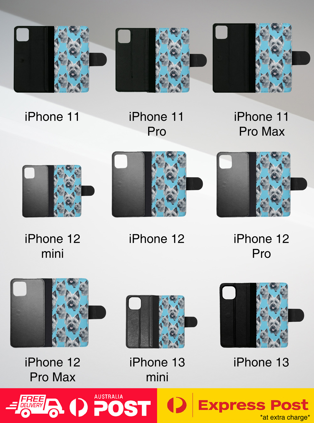 FLIP CASE FOR APPLE IPHONE|CUTE CAIRN TERRIER PUPPY DOG CANINE PATTERN #A1 - Picture 39 of 41