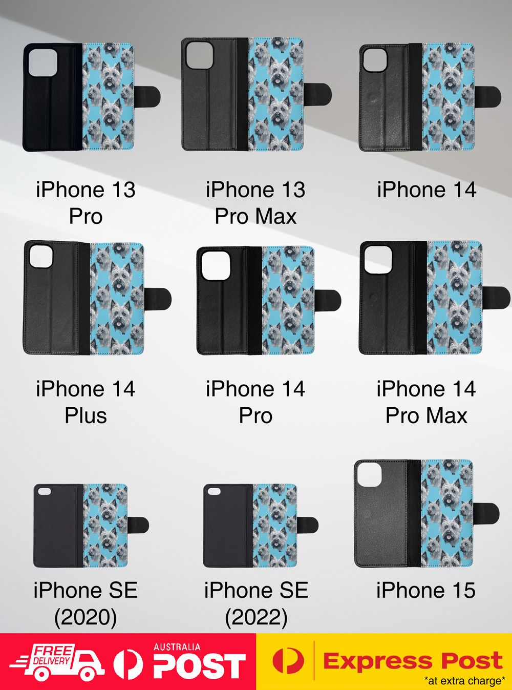 FLIP CASE FOR APPLE IPHONE|CUTE CAIRN TERRIER PUPPY DOG CANINE PATTERN #A1 - Picture 40 of 41