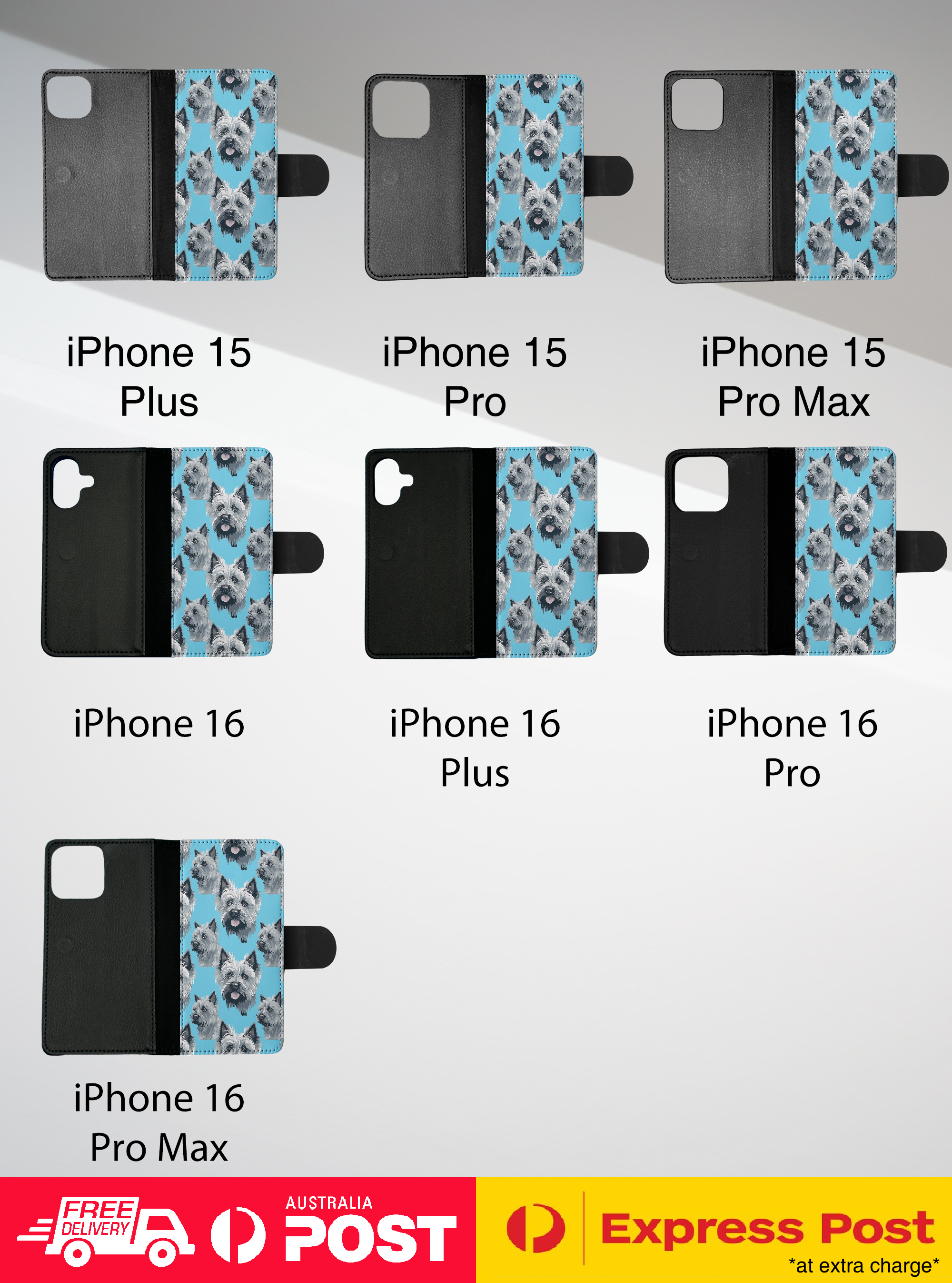 FLIP CASE FOR APPLE IPHONE|CUTE CAIRN TERRIER PUPPY DOG CANINE PATTERN #A1 - Picture 41 of 41