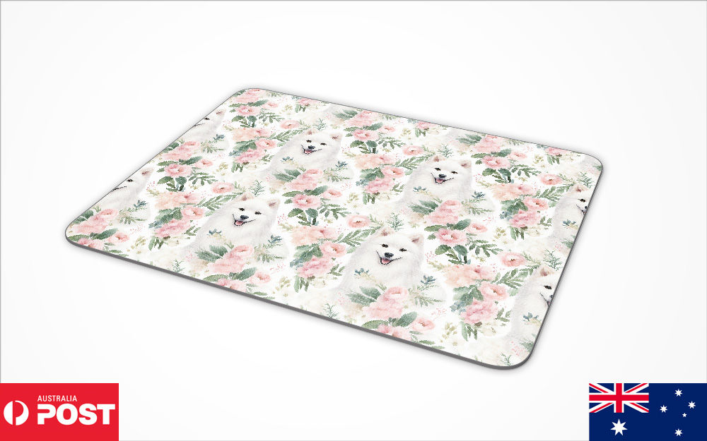 ALFOMBRILLA DE ESCRITORIO MOUSE ANTIDESLIZANTE|PATRÓN DE PERRO SAMOYEDO #A2 - Imagen 4 de 16