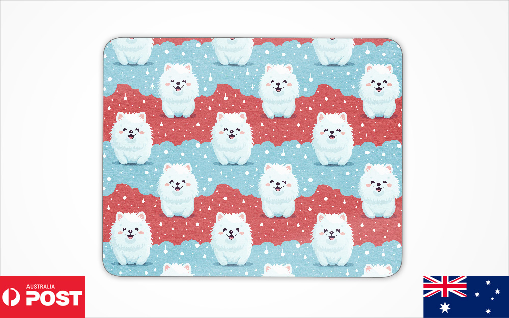 ALFOMBRILLA DE ESCRITORIO MOUSE ANTIDESLIZANTE|PATRÓN DE PERRO SAMOYEDO #A2 - Imagen 5 de 16