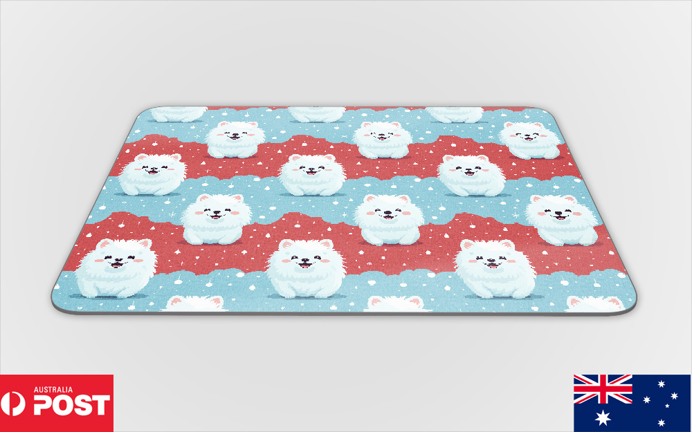 ALFOMBRILLA DE ESCRITORIO MOUSE ANTIDESLIZANTE|PATRÓN DE PERRO SAMOYEDO #A2 - Imagen 6 de 16