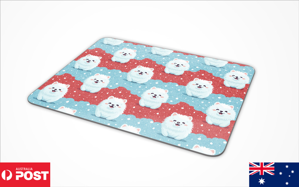 ALFOMBRILLA DE ESCRITORIO MOUSE ANTIDESLIZANTE|PATRÓN DE PERRO SAMOYEDO #A2 - Imagen 7 de 16