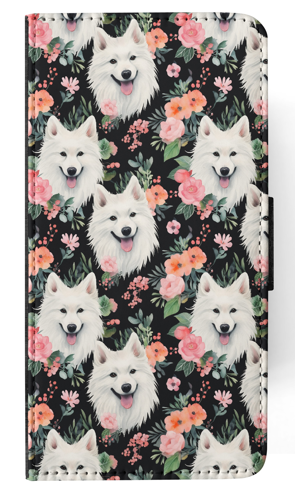 FLIP CASE FOR SAMSUNG GALAXY|CUTE AMERICAN ESKIMO DOG PUPPY CANINE PATTERN #A1 - Picture 31 of 36
