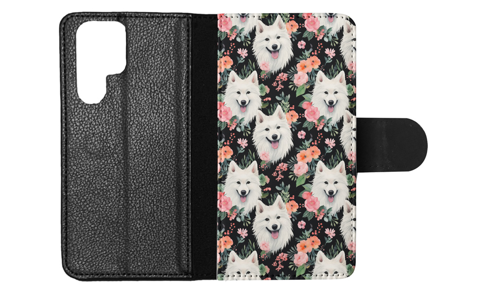 FLIP CASE FOR SAMSUNG GALAXY|CUTE AMERICAN ESKIMO DOG PUPPY CANINE PATTERN #A1 - Picture 33 of 36