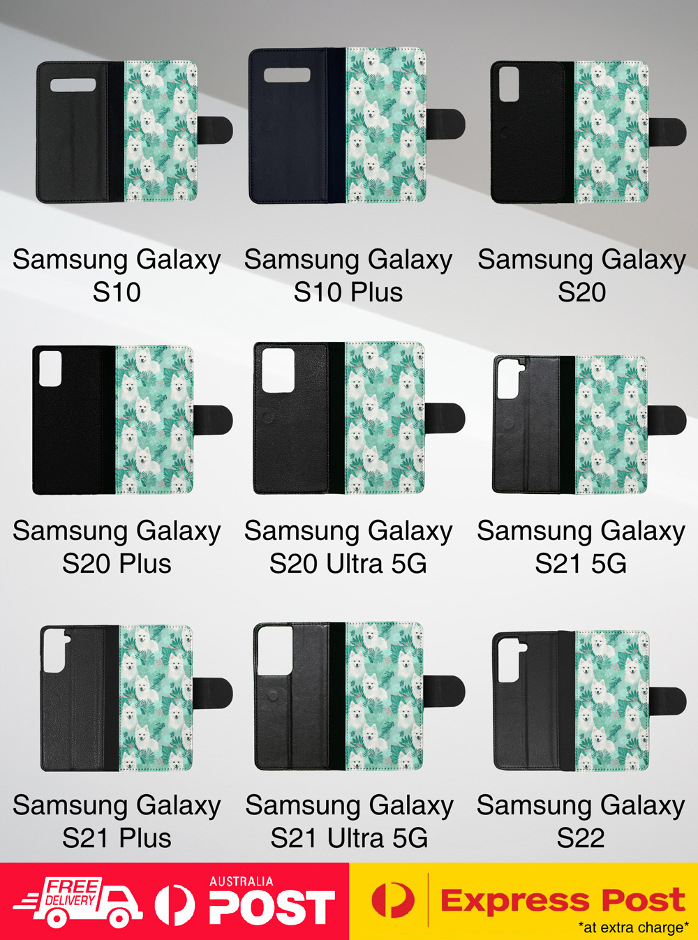 FLIP CASE FOR SAMSUNG GALAXY|CUTE AMERICAN ESKIMO DOG PUPPY CANINE PATTERN #A1 - Picture 21 of 36