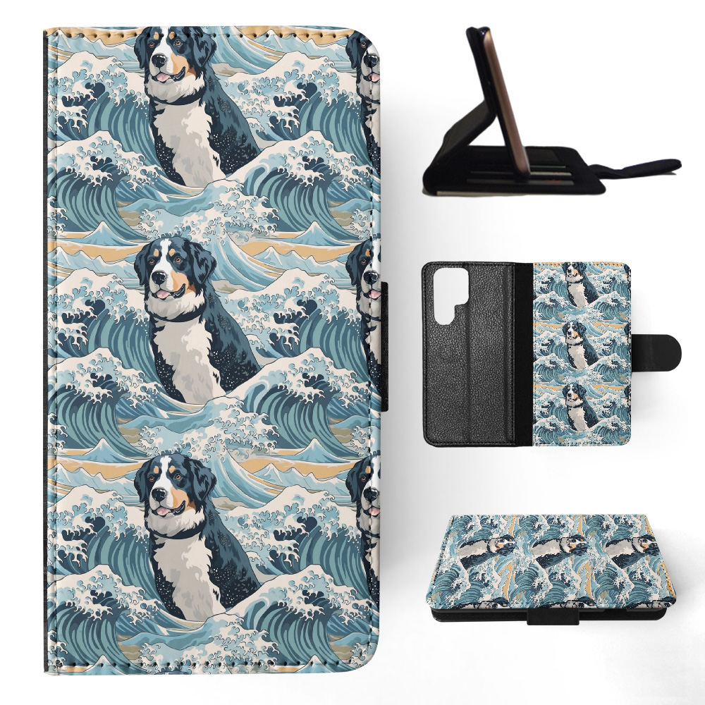 FLIP CASE FOR SAMSUNG GALAXY|CUTE GREATER SWISS MOUNTAIN DOG PUPPY PATTERN #A1 - Picture 9 of 36
