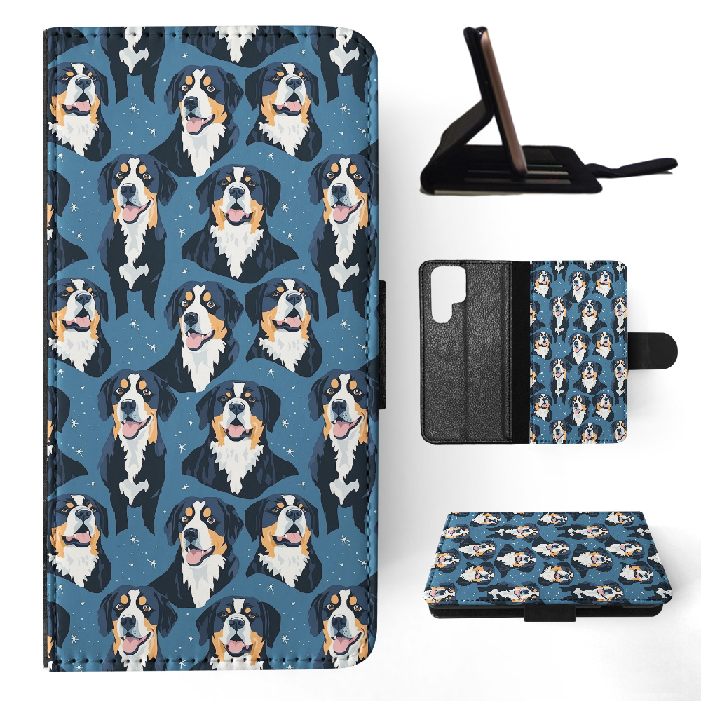 FLIP CASE FOR SAMSUNG GALAXY|CUTE GREATER SWISS MOUNTAIN DOG PUPPY PATTERN #A1 - Picture 23 of 36