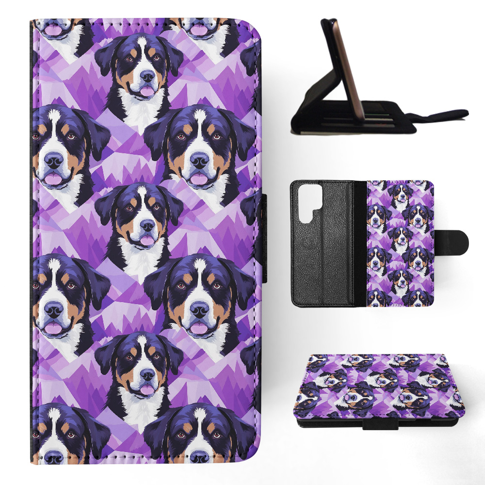 FLIP CASE FOR SAMSUNG GALAXY|CUTE GREATER SWISS MOUNTAIN DOG PUPPY PATTERN #A1 - Picture 30 of 36
