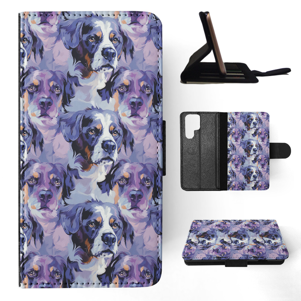 FLIP CASE FOR SAMSUNG GALAXY|CUTE GREATER SWISS MOUNTAIN DOG PUPPY PATTERN #A2 - Picture 9 of 36