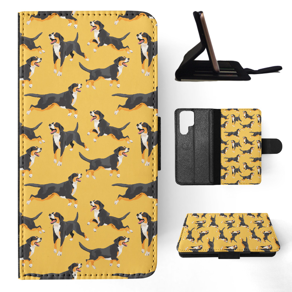 FLIP CASE FOR SAMSUNG GALAXY|CUTE GREATER SWISS MOUNTAIN DOG PUPPY PATTERN #A2 - Picture 16 of 36