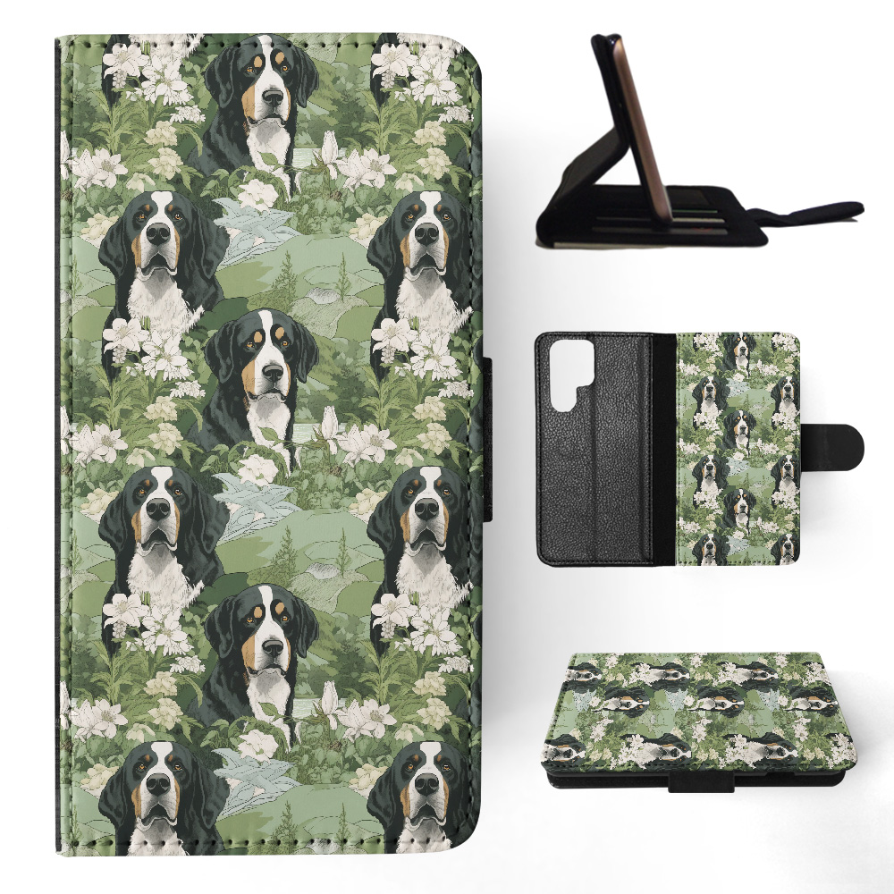 FLIP CASE FOR SAMSUNG GALAXY|CUTE GREATER SWISS MOUNTAIN DOG PUPPY PATTERN #A2 - Picture 23 of 36