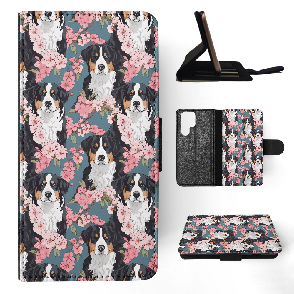 FLIP CASE FOR SAMSUNG GALAXY|CUTE GREATER SWISS MOUNTAIN DOG PUPPY PATTERN #A2 - Picture 30 of 36