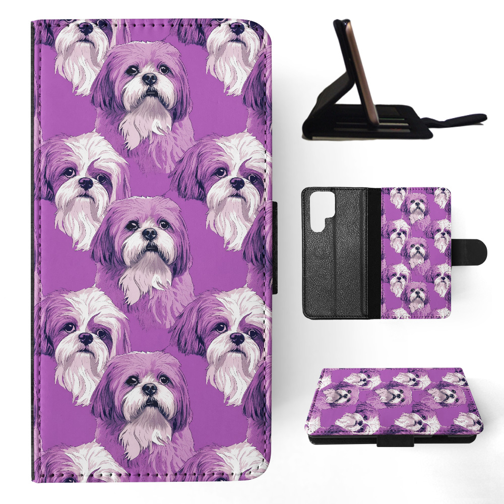FLIP CASE FOR SAMSUNG GALAXY|LHASA APSO PUPPY DOG PATTERN #A1 - Picture 2 of 36